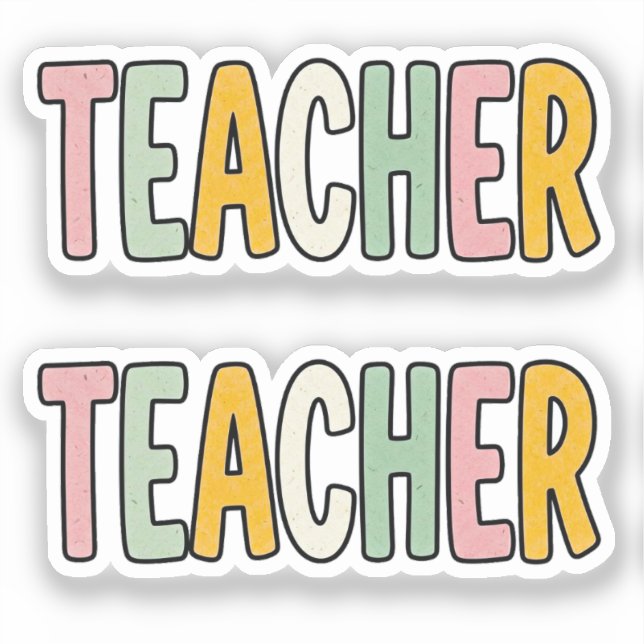 Autocollants de professeur mignon pour les enfants (Recto)