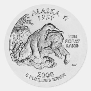 Autocollants de quart d'Alaska