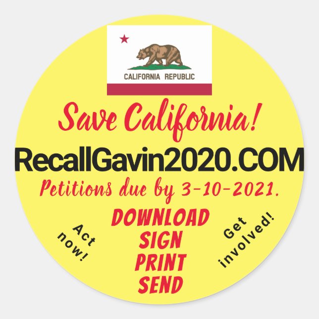 Autocollants de rappel de 3 pouces (Devant)