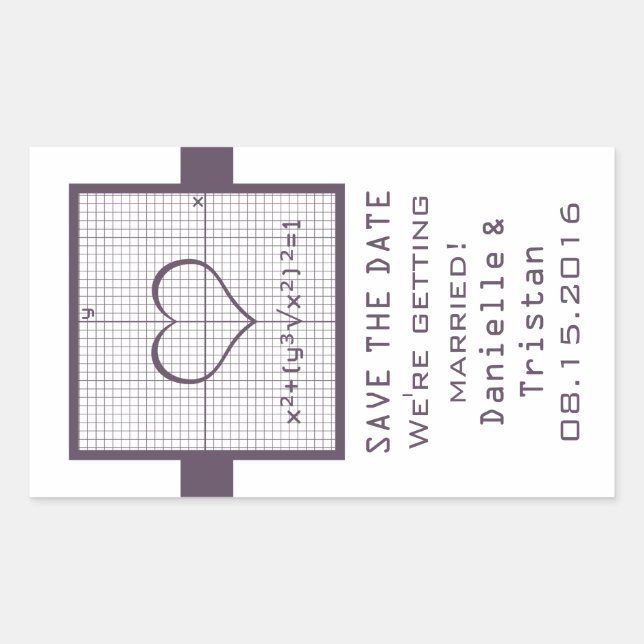 Autocollants de rappel de date Purple Heart Math G (Devant)