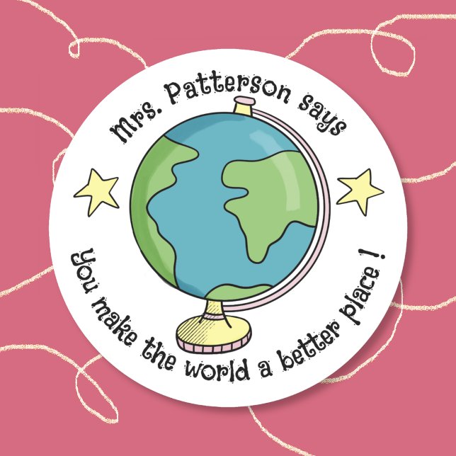 Autocollants de récompense Doodle Globe (Créateur téléchargé)