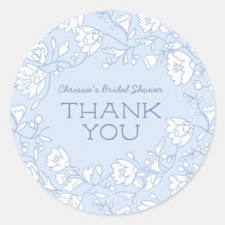 Autocollants de remerciement de Baby Shower Bleu F