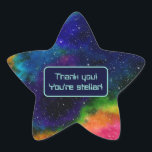 Autocollants de remerciement de mariage de science<br><div class="desc">Votre mariage sera certainement hors de ce monde avec ce design de galaxie élégant,  unique et amusant ! Des couleurs amusantes et une police fantaisiste rassemblent cette collection,  alors assurez-vous de consulter toute la collection "Mariage de science-fiction galactique" de Kelsey Lovelle ! Des invitations,  des décorations,  et plus encore.</div>