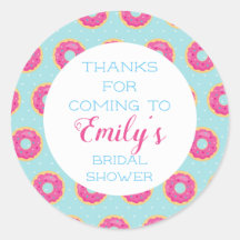 Autocollants de remerciement pour fête de Donut