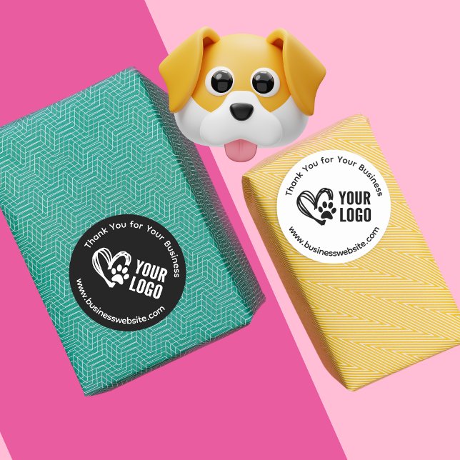 Autocollants de remerciement professionnels avec l (Thank you stickers for pet care business, dog walker, pet sitting business bundle )