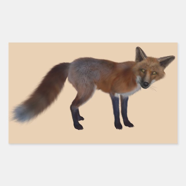 autocollants de renard sauvage (Devant)