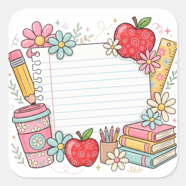 Autocollants de rentrée scolaire et plus ! (Devant)
