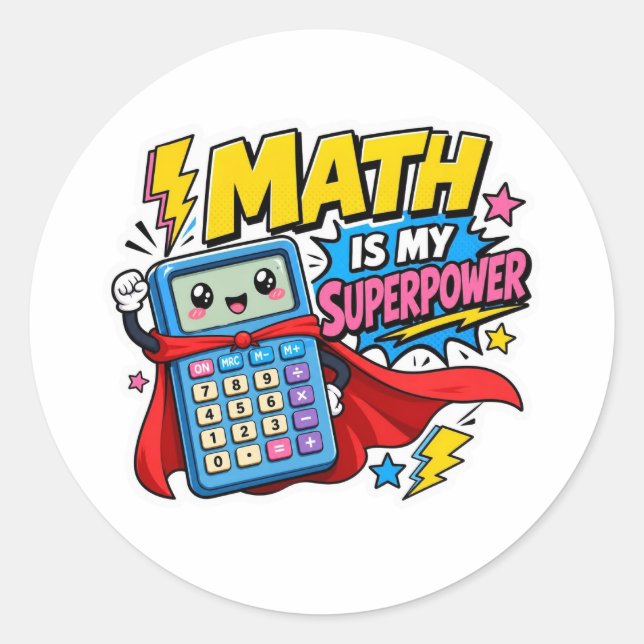 Autocollants de rentrée scolaire | Les maths sont  (Devant)