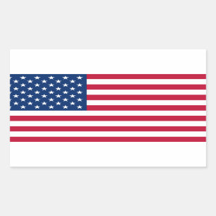 Autocollants de Retangle de drapeau des Etats-Unis
