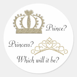 Autocollants de révélation de genre Prince Princes