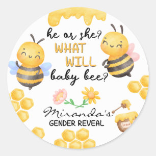 Autocollants de révélation du sexe de bébé abeille