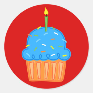 Autocollants de rouge de petits gâteaux de garço