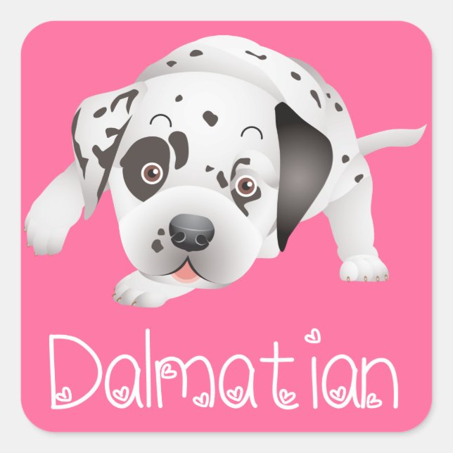 Autocollants de salutation de chiot Dalmatien (Devant)