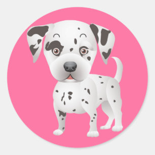Autocollants de salutation de chiot dalmatien heur