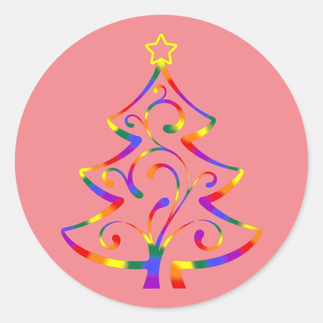 Autocollants de sapin de Noël Fierté LGBT+ (Devant)