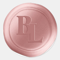 Autocollants de sceau de cire faux double monogram