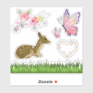 Autocollants de scrapbooking Papillons Floraux de 