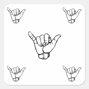 Autocollants de SHAKA ASL