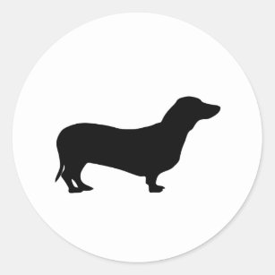 Autocollants de silhouette de chien de teckel