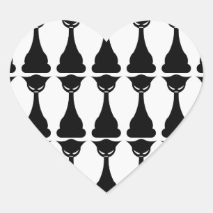 Autocollants de silhouette gothique de chat noir