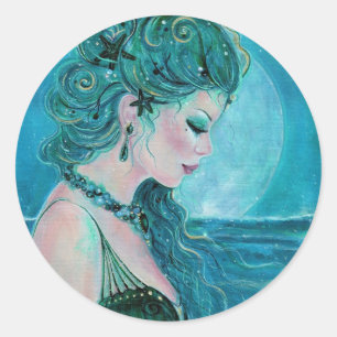 Autocollants de sirène au clair de lune par Renee