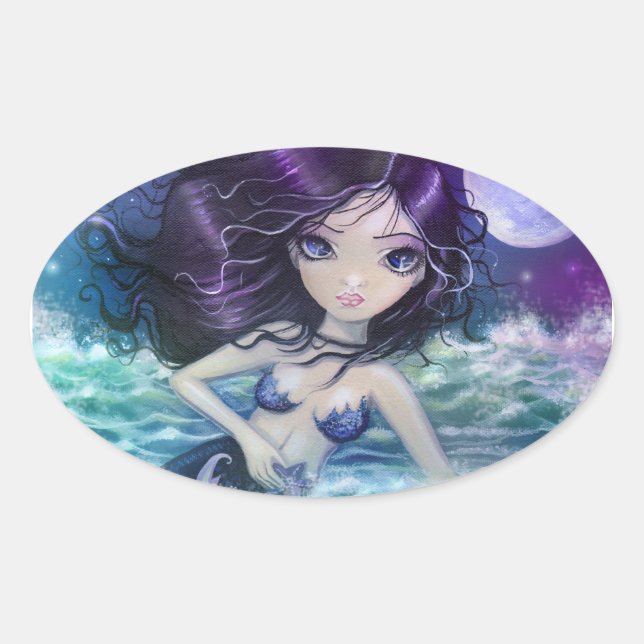 Autocollants de sirène aux grands yeux doux (Devant)