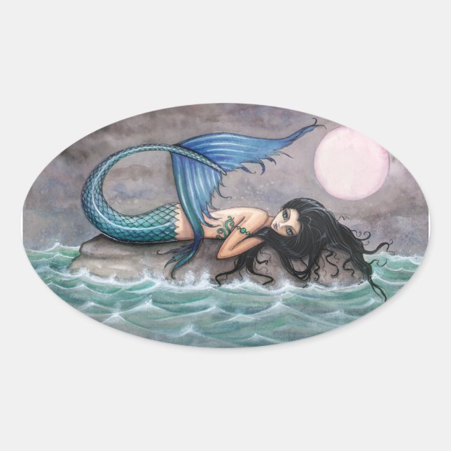 Autocollants de sirène de la petite île (Devant)