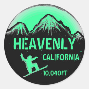 Autocollants de snowboard vert de Californie parad