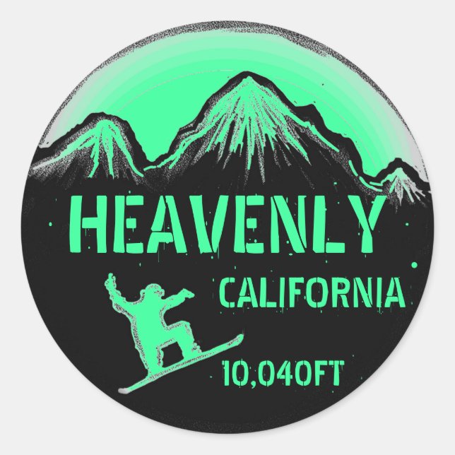 Autocollants de snowboard vert de Californie parad (Devant)