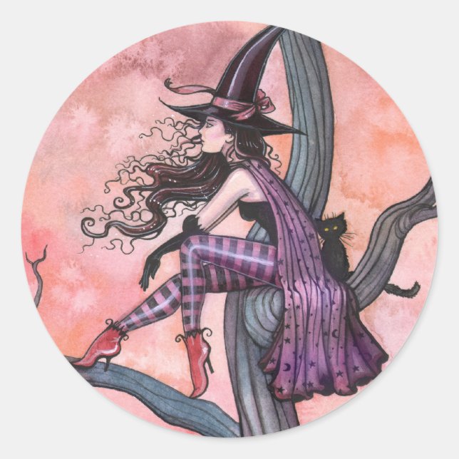 Autocollants de sorcière d'Halloween par Molly Har (Devant)