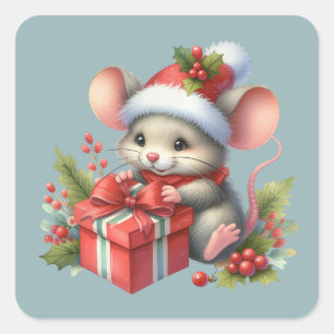 Autocollants de souris de Noël