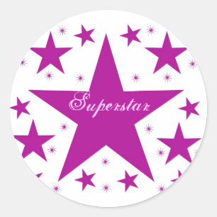 Autocollants de superstar, pourpres