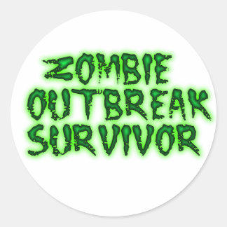 autocollants de survivant de l'éclosion de zombie