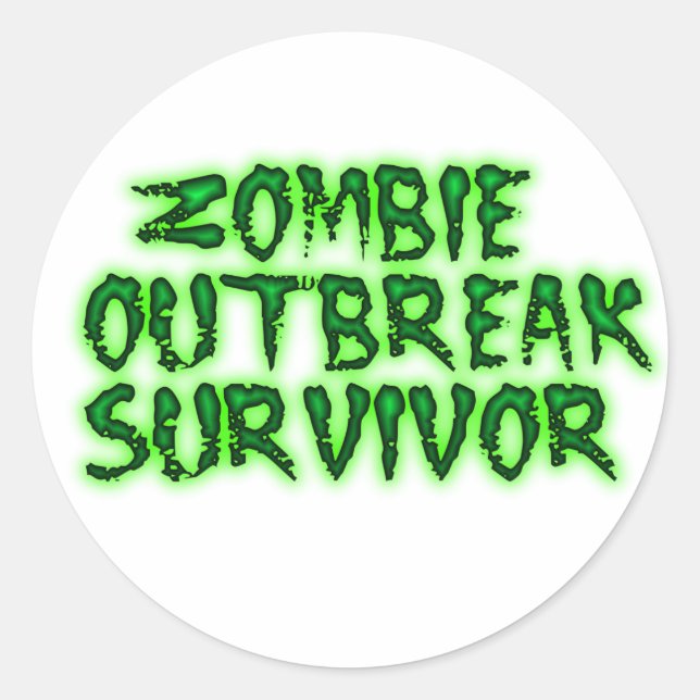 autocollants de survivant de l'éclosion de zombie (Devant)