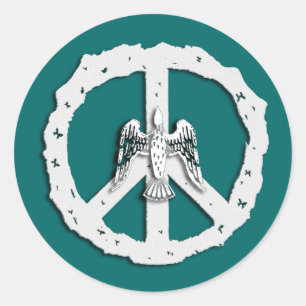 Autocollants de symbole et de colombe de paix