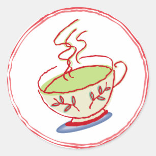 Autocollants de tasse de thé