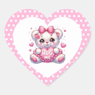 Autocollants de Teddy Heart pour la Saint-Valentin