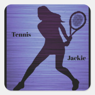 Autocollants de tennis abstraits avec nom