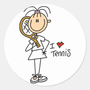 Autocollants de tennis d'amour de la fille I