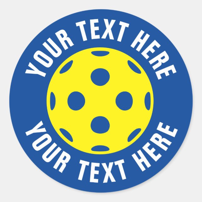 Autocollants de tennis de pickleball ronds personn (Devant)