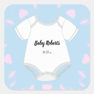 Autocollants de tenue de bébé avec nom de bébé Dat