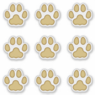 Autocollants de traces de pattes de chat moyen ton