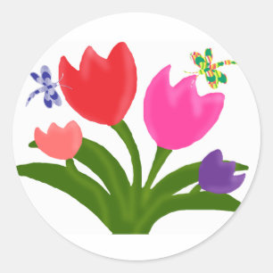 Autocollants de tulipes