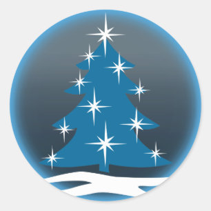 Autocollants de vacances amusants Arbre de Noël bl