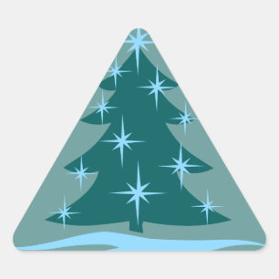 Autocollants de vacances amusants Arbre de Noël bl