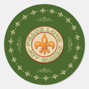 Autocollants de vacances de gombo de joie d'amour