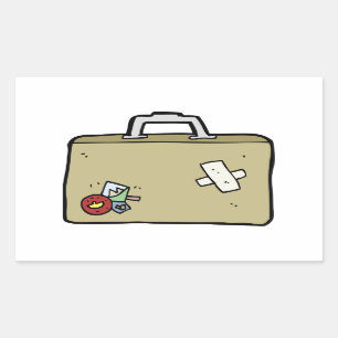 Autocollants de valise utilisés par bien