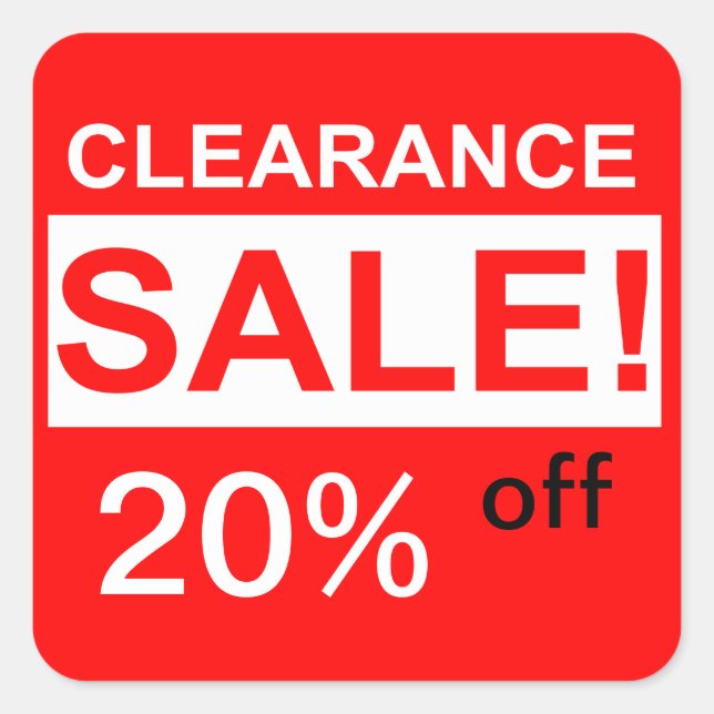 autocollants de vente de dédouanement personnalisé (Devant)