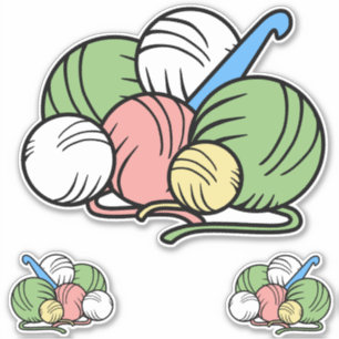 Autocollants de vinyle de crochet et de fil de