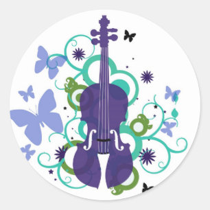 Autocollants de violon de ciel